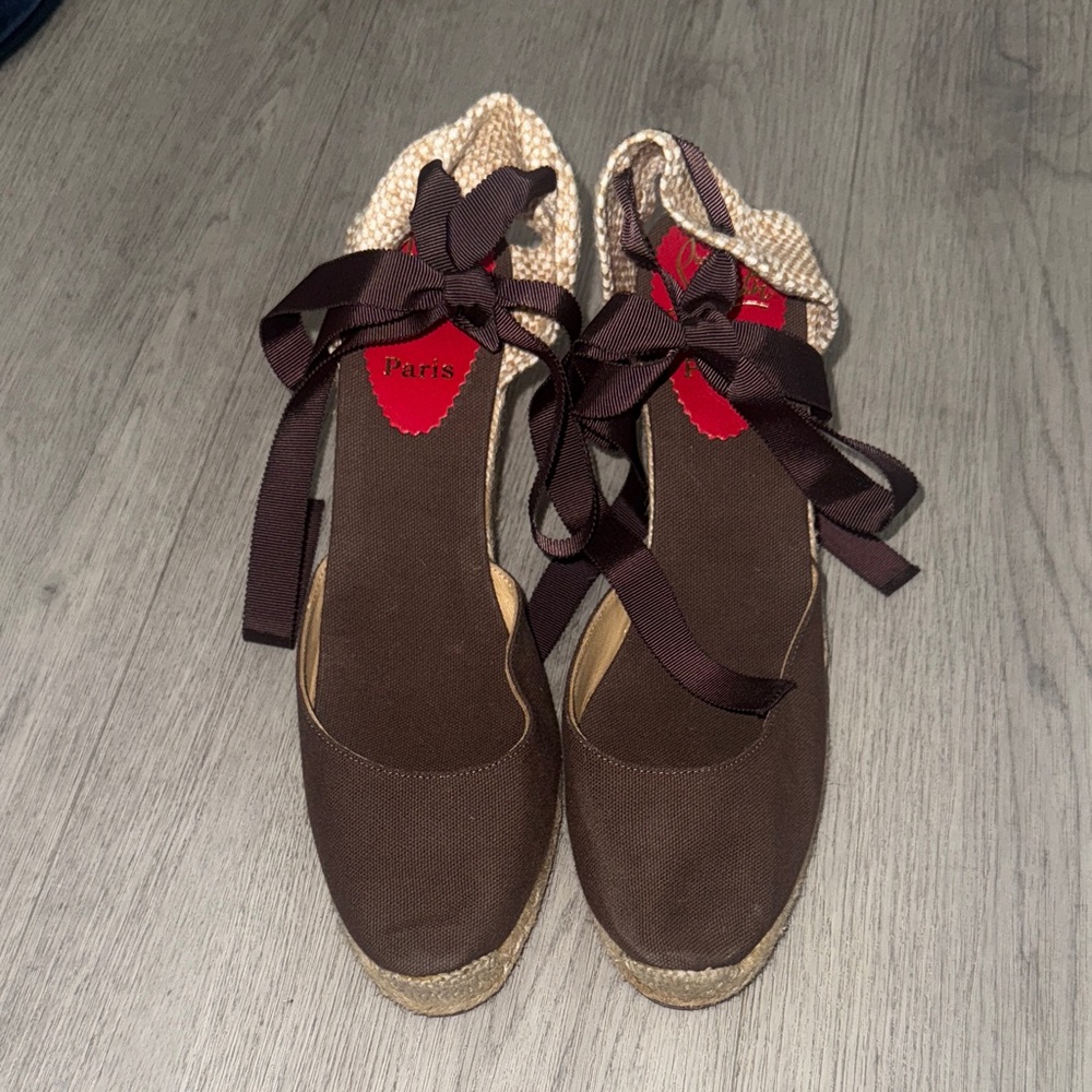 Christian Louboutin
Bridgette Espadrille Canvas D'Orsay Pumps